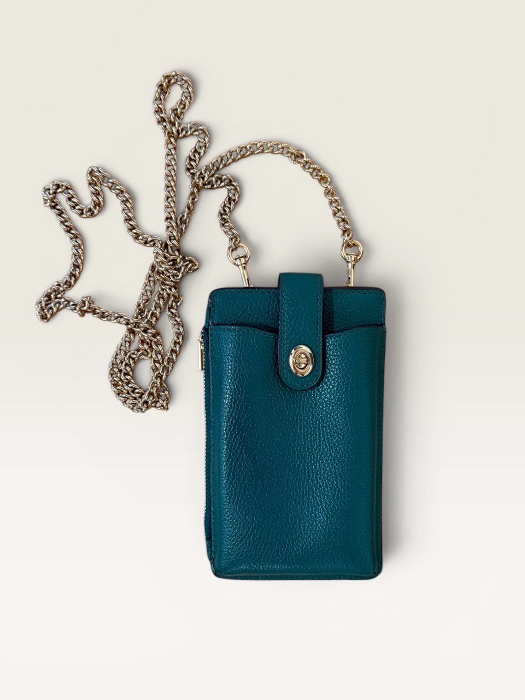 Coach Turnlock Chain Phone Crossbody